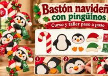 Curso y taller: bastón navideño con pingüinos Curso y taller: bastón navideño con pingüinos
