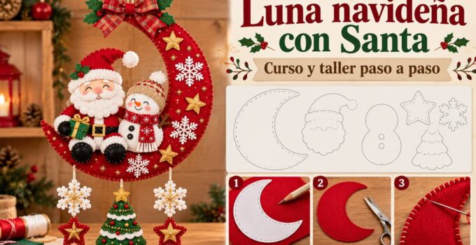 Curso y taller: luna navideña con Santa y muñeco de nieve Curso y taller: luna navideña con Santa y muñeco de nieve
