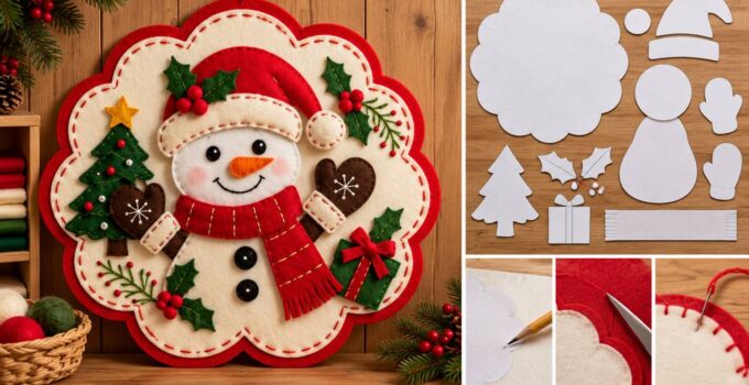 Curso y taller: panel navideño de muñeco de nieve Curso y taller: panel navideño de muñeco de nieve