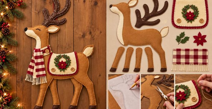 Curso y taller: reno navideño con manta y bufanda Curso y taller: reno navideño con manta y bufanda