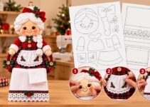 Curso y taller: toallero navideño de señora Claus con moldes Curso y taller: toallero navideño de señora Claus con moldes
