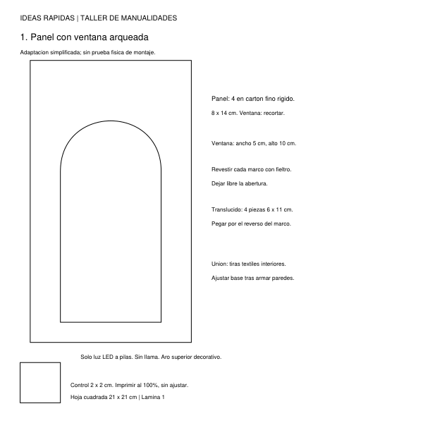 Curso y taller: farol navideño con Santa y reno 2 Plantilla cuadrada 1 de farol navideño con Santa y reno